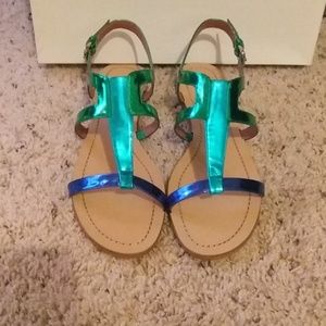 Sigerson Morrison kimora Metallic strappy flats